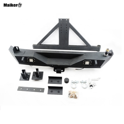 With Tire Rack MOQ 10 Sets Offroad 4x4 Rear Bumper With Tire Rack For Jeep Wrangler JK 2007+ Crash Bar Bumper Guard For Jeep